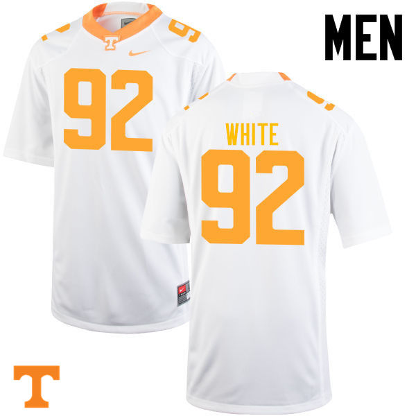 Men #92 Reggie White Tennessee Volunteers College Football Jerseys-White - Click Image to Close